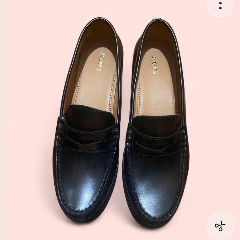 ALOHAS Black Penny Loafers